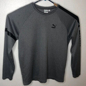 Vintage Puma Big Logo Spell Out Sweatshirt Gray XL